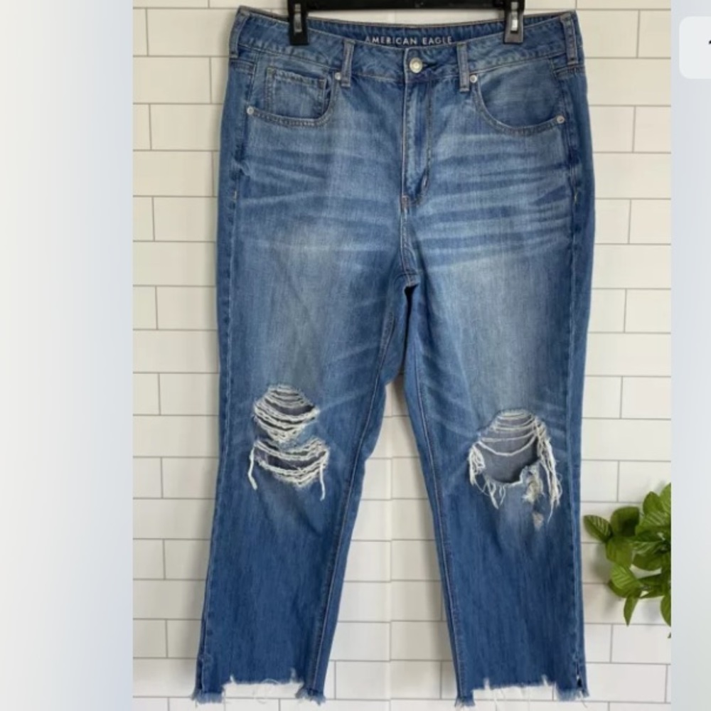 American Eagle Hi-Rise Tomgirl Jeans Size 14 Short